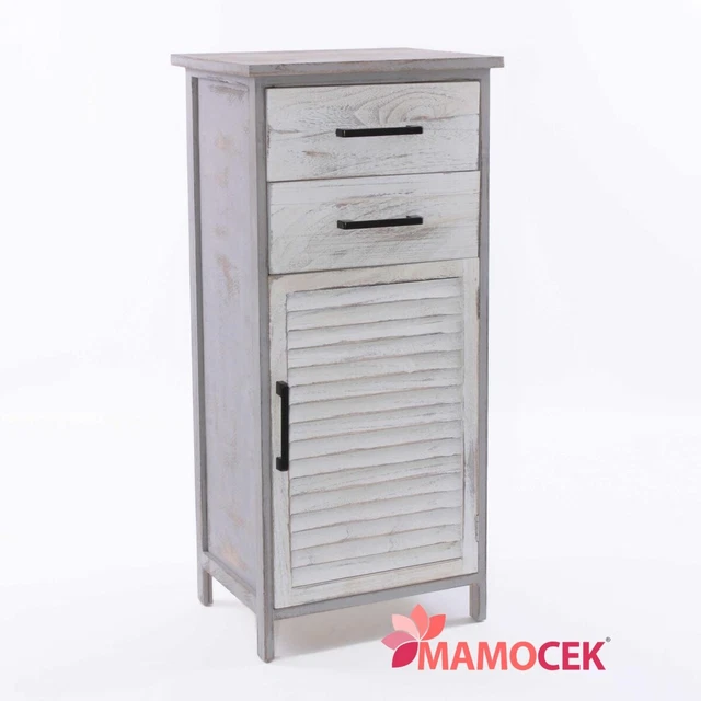 Portagioie In Legno Con Vetro E Rivestimento In Velluto - Scatola Bianco/Grigio 25cm - Per Collane, Orecchini, Anelli - Organizza I Tuoi Gioielli