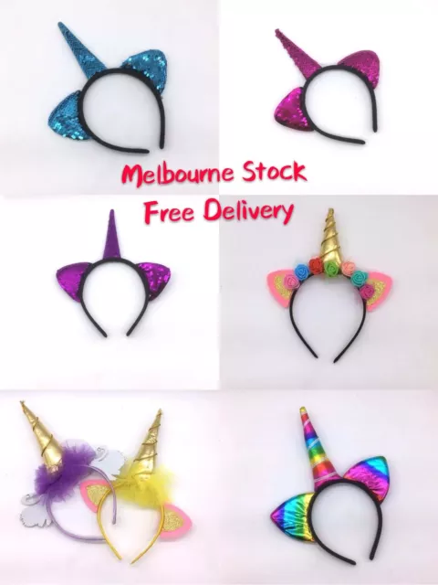 Magical Unicorn Horn Head Kid Child Hair Headband Party Cosplay Dress Decor Cute