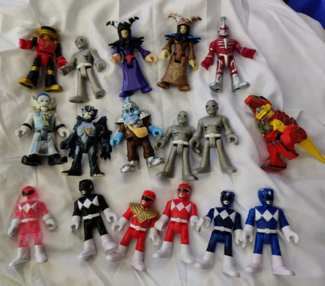 Imaginext Mighty Morphin Power Rangers Lot of 17 Figures Fisher Price