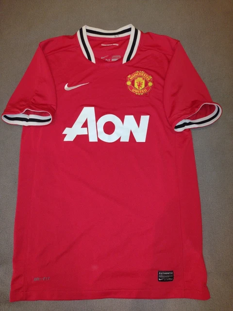 Trikot Manchester United Premier League Jersey AON Sponsor Red Devils Shirt Gr S