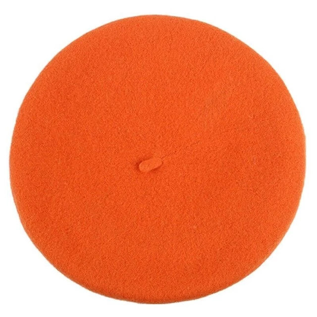 ORANGE WOOL BERET Hat Autumn Hats French Winter Cute Fashion Hat Warm £ ...