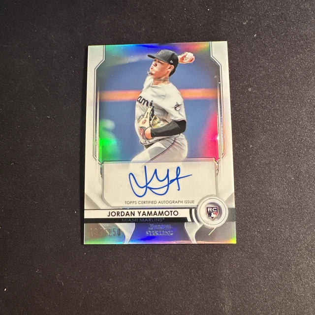 2020 Bowman Sterling Jordan Yamamoto RC Auto /150 Cn# BSRA-JY Marlins