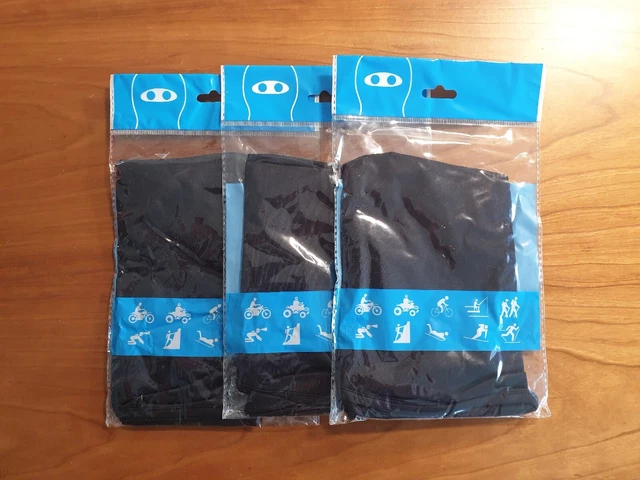 3x Sturmhaube  Balaclava schwarz Motorrad Quad Ski Paintball Gotcha Baumwolle