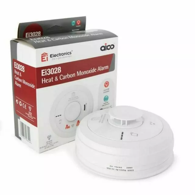 AICO Ei3028 netzbetriebener Multisensor Wärme & Kohlenmonoxid Alarm