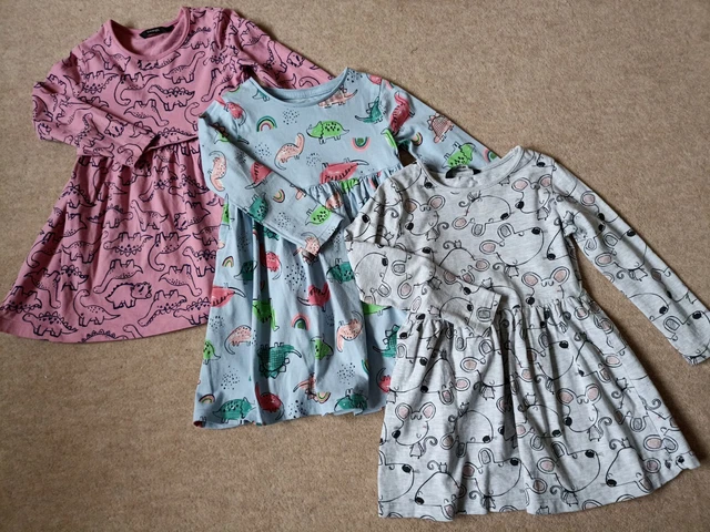 George, F&F Girls long sleeved dress bundle aged 3-4 Years
