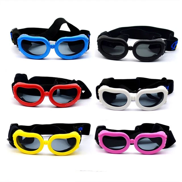 Gafas de sol parabrisas protección UV protección a prueba de viento para perros pequeños
