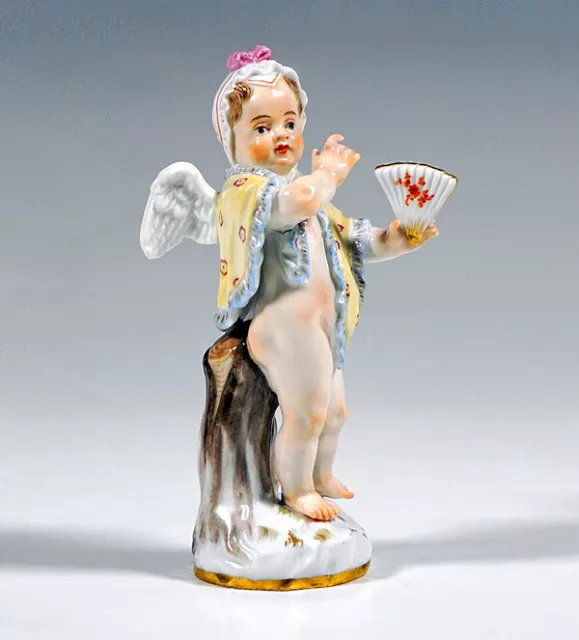 Meissen Figur Verkleidete Amorette Als Dame Cupid As A Lady Mnr: 20X  Um 1860