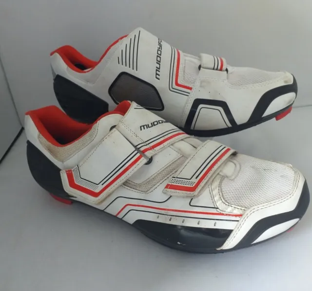 Muddy Fox Men's Cycling Shoes  Size UK 11 White Red Black