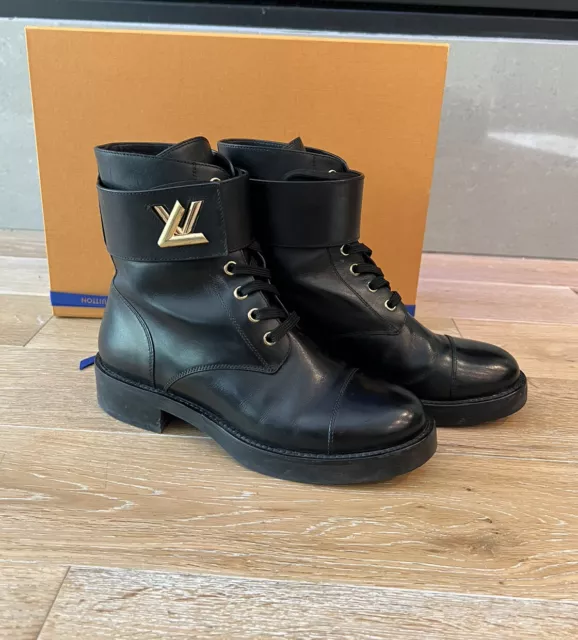 Louis Vuitton LV Monogram Wonderland Flat Ranger Combat boots 38