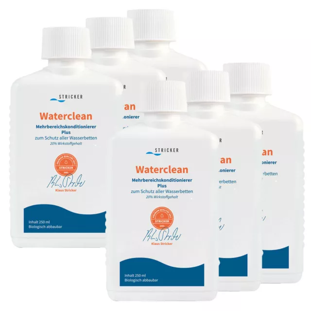 Balsamo letto ad acqua balsamo maglia chimica waterclean confezione da 6 x 250 ml