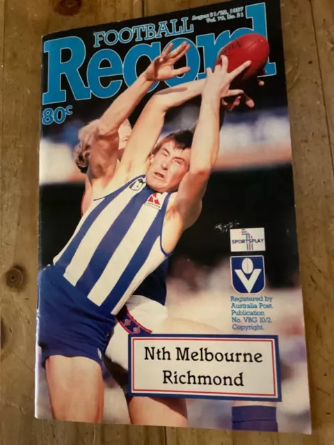 1987 VFL Football Record : Nth Melbourne v Richmond