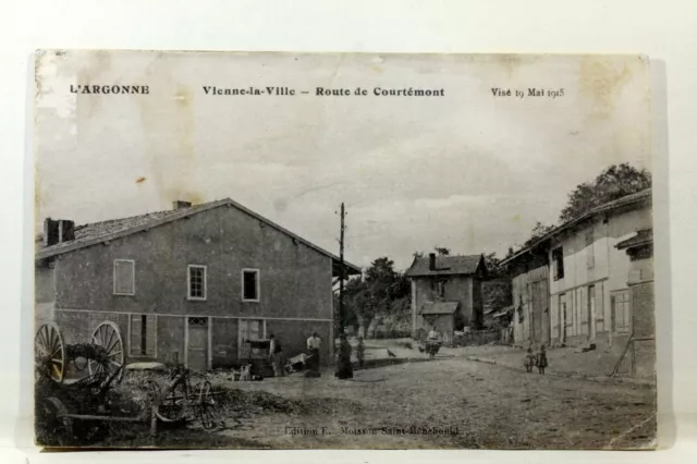 Cpa 51 L Argonne Vienne La Ville Route De Courtemont    S142