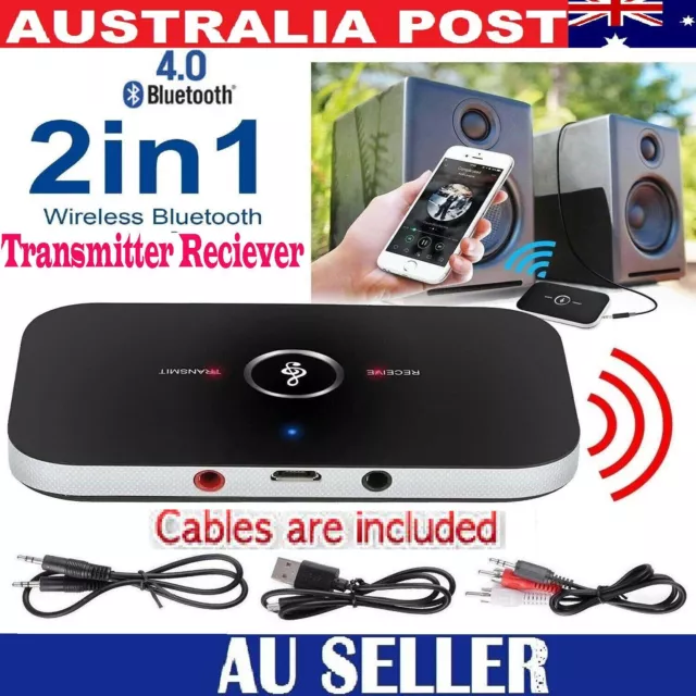 2 in 1 Wireless Bluetooth 5.0 Audio Transmitter Receiver 3.5mm Adapter For TV PC