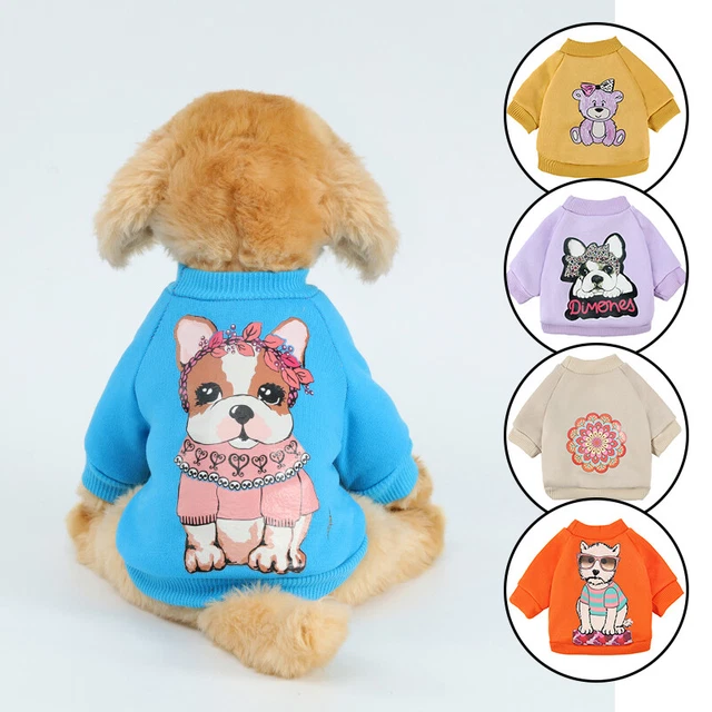 Felpa con cappuccio cane pullover animale domestico cuccioli giacca inverno vestiti caldi cappotto # E E