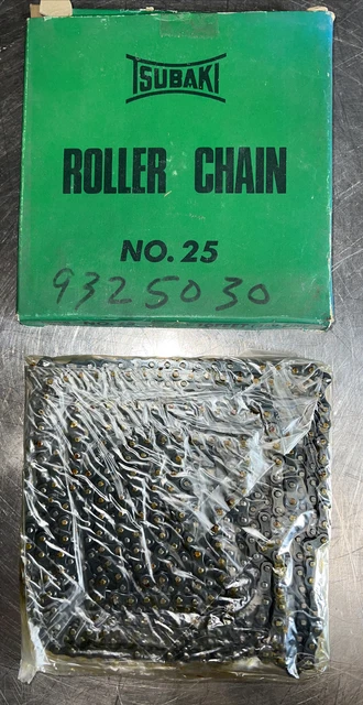 Nos Surplus TSUBAKI Roller Chain No 25 10' 480 Links