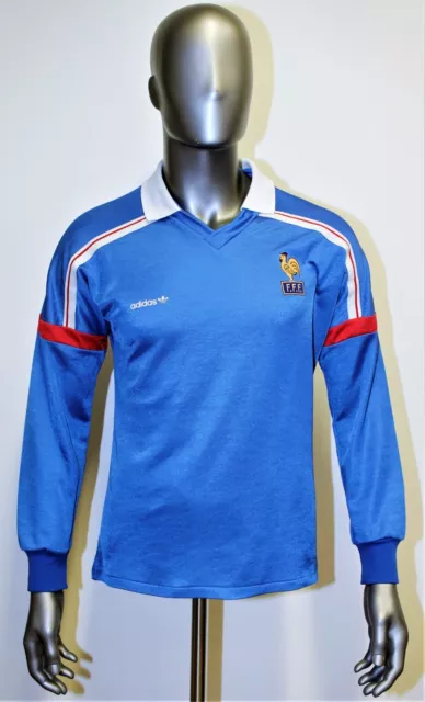 Maillot manches longues équipe France Adidas Ventex domicile 1986 Taille M