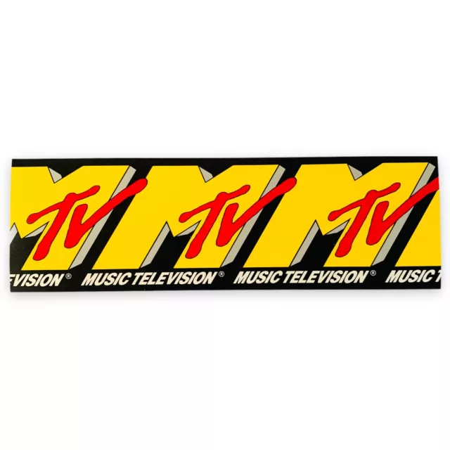 VTG Early 1980s MTV Music Television Promo Sticker Yellow M Red TV NOS