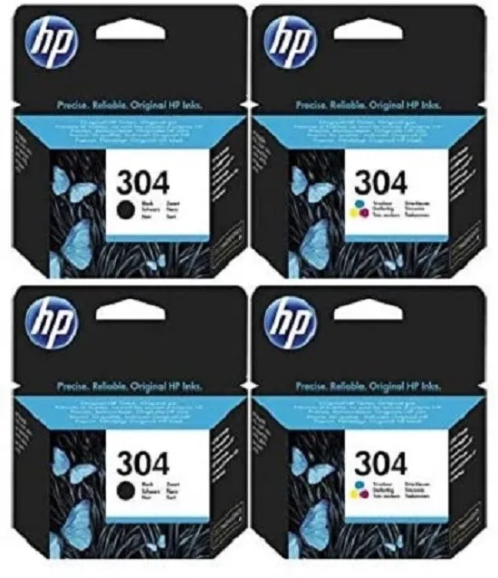 HP 304 & 304XL Black / Colour Ink Cartridges for Deskjet 2630 Printer Original