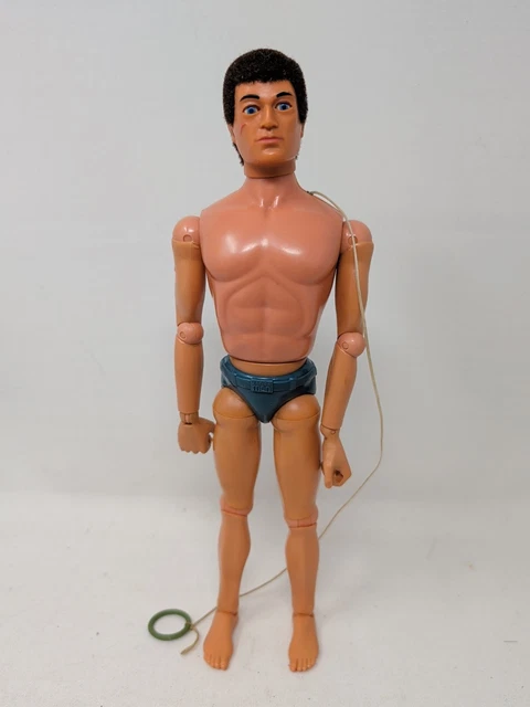 VINTAGE ACTION MAN Brown Hair Ex-Talking Commander Figure Palitoy