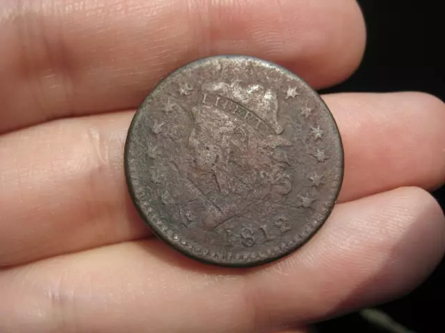 1812 Classic Head Large Cent Penny- Fine Details