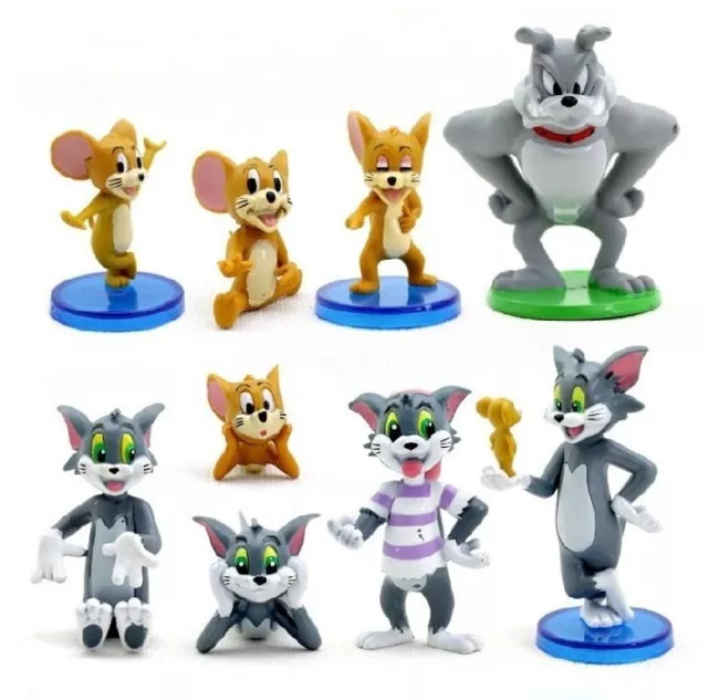 Tom & Jerry Spike Mouse Playset 9 Figure Cake Topper * USA SELLER* Toy Doll Set