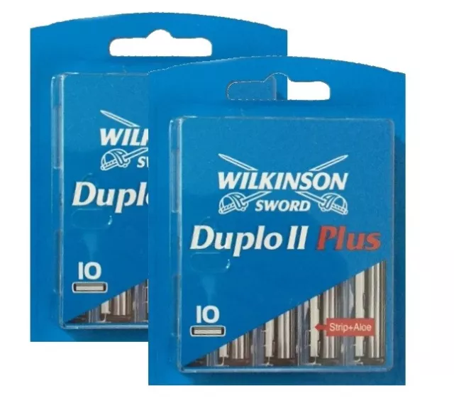 20 Wilkinson Sword Duplo II Plus Rasierklingen Ersatzklingen 2 x 10er !