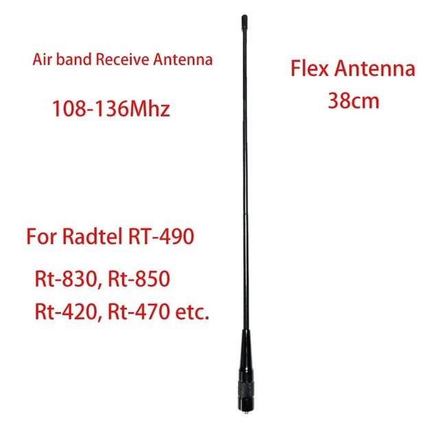 AIR AVIATION BAND Flex Whip Antenna VHF UHF SMA Female PHD771 HAM Soft