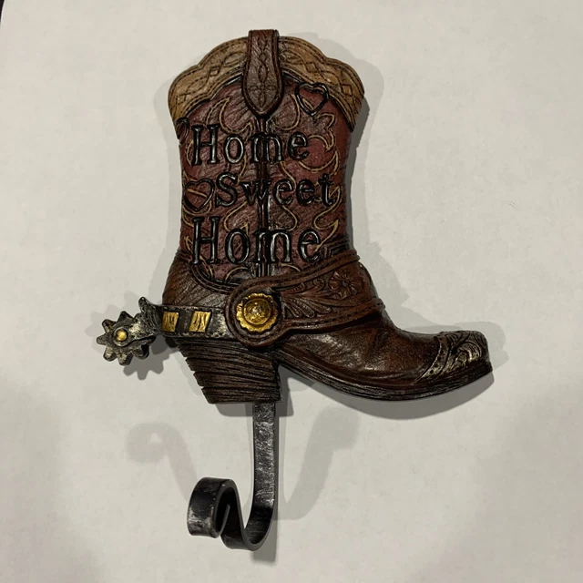 New Western Cowboy Boot ~ Home Sweet Home ~ Wall Coat, Hat, Towel Hanger, HOOK