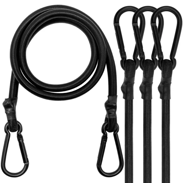 Bungee Cords with Carabiner 32 Inch Long Heavy Duty Bungee Cords with Carabiner