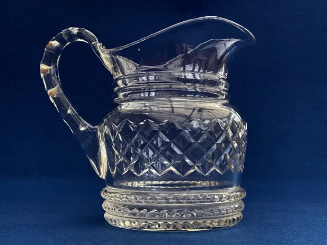 Large Georgian Cut Crystal Jug - Antique Glass Jug c1820