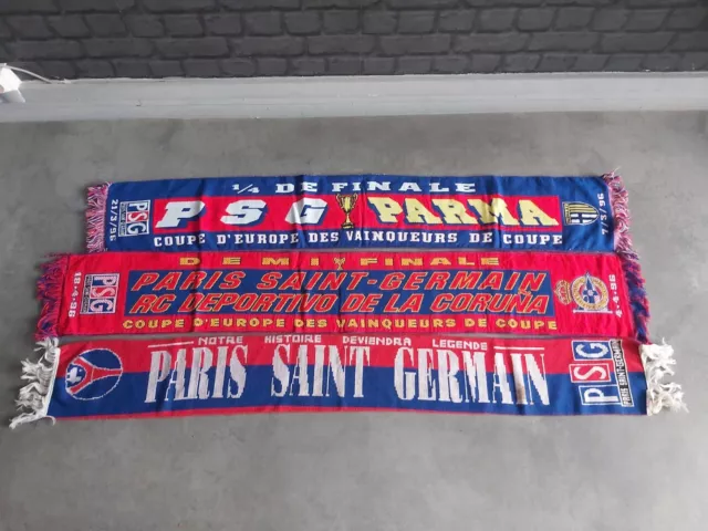 Lot Écharpes PSG PARIS SAINT-GERMAIN-Coupe D'Europe Des Vainqueurs De Coupe 1996