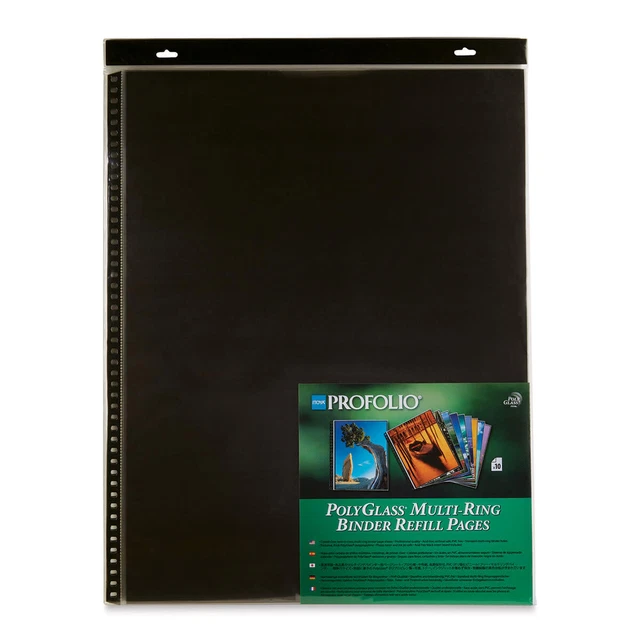 Itoya ProFolio 18" x 24" Poster Size PolyGlass Pages - Portrait, Package of 10
