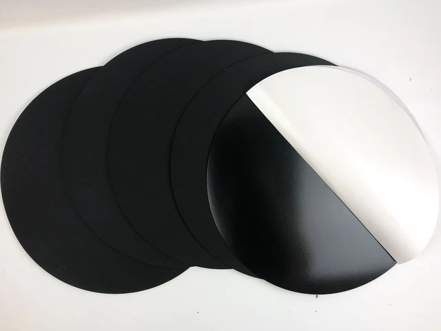 5pk Acrylic Circle Discs Round Plexiglas Black Laser Cut Sheet 16" Diameter