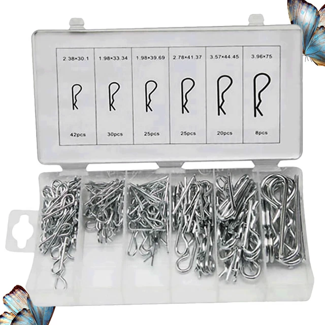 150 Pcs R-Formstift Metallkeil Haarnadel Splint Kupplungsstift Groß Federstift