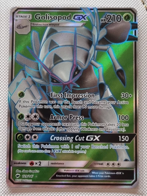Burning Shadows 129/147 Golisopod GX Full Art Pokemon Card - Multibuy Discount!