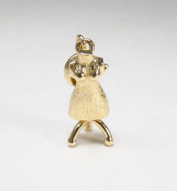 PreOwned Dazzlers USA 14K Gold Tailors Dressmakers Mannequin Dress Form 3D Charm PreOwned Dazzlers USA 14K Gold Tailors Dressmakers Mannequin Dress Form 3D Charm