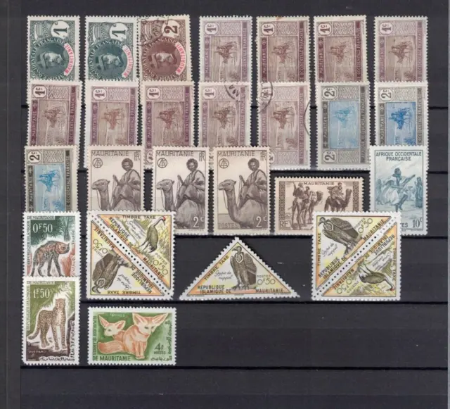 Briefmarkensammlung Mauretanien ab Klassik auf Albumseite