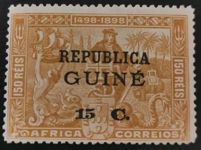 Guinea: 1913 Vasco da Gama Stamps of Portuguese Africa Ove. (Collectible Stamp).