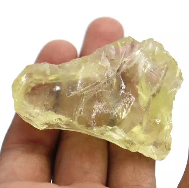 Natural Brazilian Lemon Quartz Loose Uncut Gemstone 230.35 CT' s Rough Gemstone