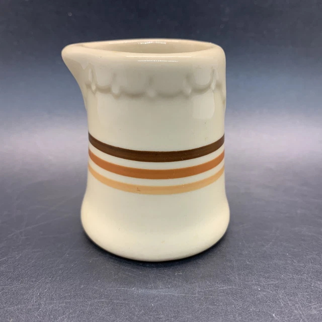 Vintage Illinois Central Railroad Syracuse Green Diamond Individual Creamer
