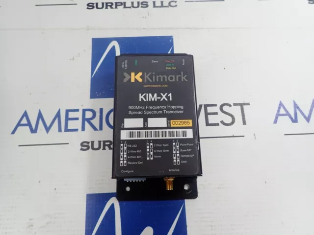 Émetteur-récepteur KIMARK KIM-X1 900 MHz Fréquence Hopping Spread Spectre D'OCCASION 2