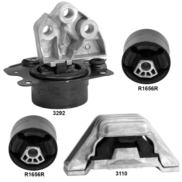 Engine Mount, Trans Mount & Trans Mount Bushings 3PCS for Pontiac Torrent 3.4 AT