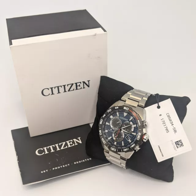 Citizen Promaster Eco-Drive Blue Chronograph Dial Men's Quartz Watch CB5034-58L