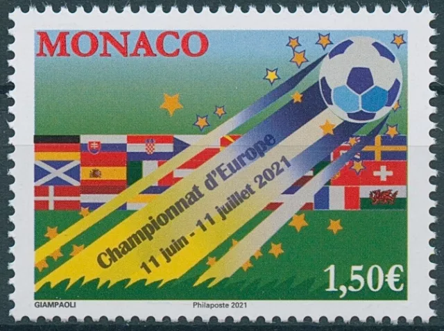 Monaco 2021 MNH Sports Stamps European Football Championship Euros Soccer 1v Set