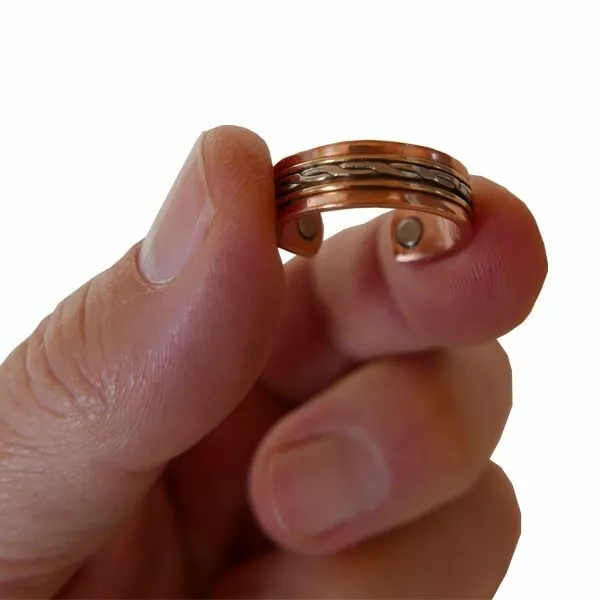 Bague Magnétique en Cuivre avec 2 aimants