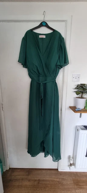 JJS HOUSE PLUS Size Bridesmaid Dress Dark Green Size 28 47.50 - PicClick UK