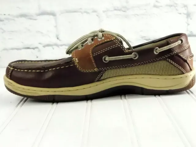 CHAPS TWO TONE Leather Upper Boat Shoes Gently Pre-owned Men's US 10M ...