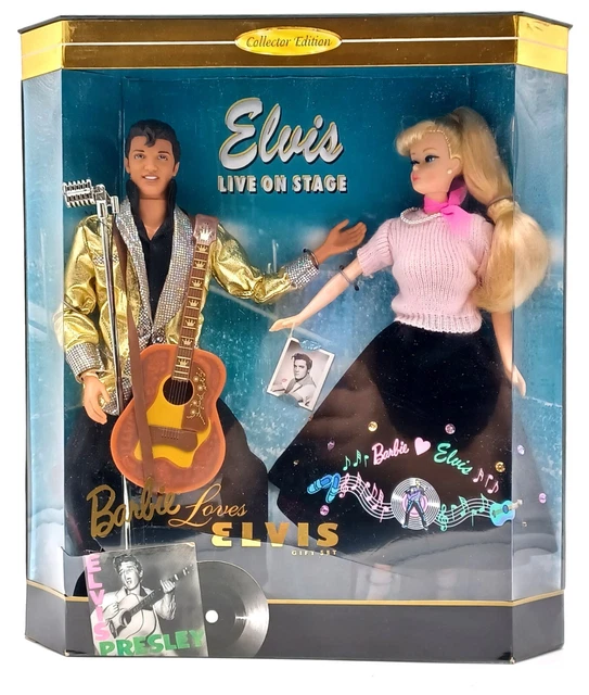 1996 ELVIS LIVE on Stage Barbie Loves Elvis Gift Set / Mattel 17450