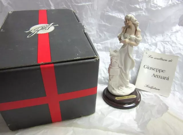 VTG Giuseppe Armani Figurine Lady With Doves Sculpture 1994 Florence Statue Box