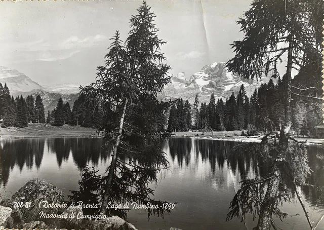 Cartolina Madonna di Campiglio Trento Lago Nambino Non viaggiata
